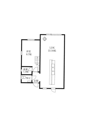 高知市水源町　店舗付き住宅の間取り|1F