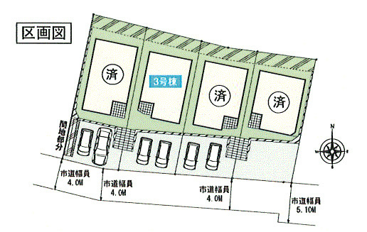 昭島市中神町２丁目　未入居住宅の区画図