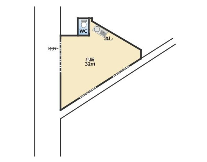 大津市昭和町の店舗一部の間取り