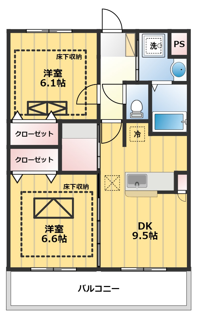 ルネスカトレアコートの間取り
