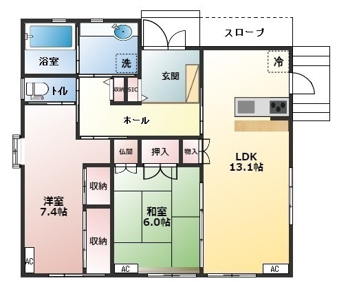 松下邸貸家の間取り