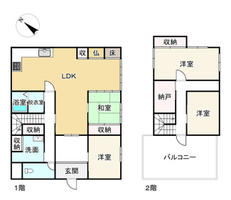 【間取り】 | 近江八幡市中村町　中古戸建