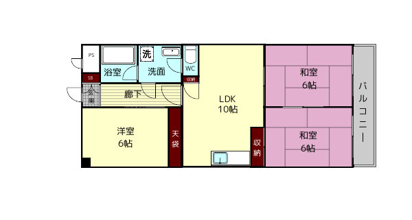 第6サンコウヒルズの間取り