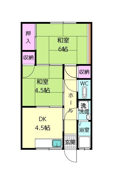 東生駒マンションの間取り