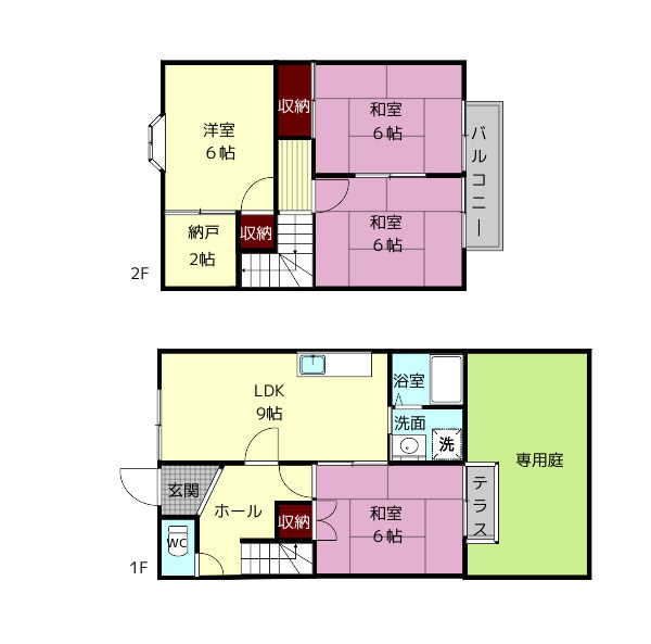 テラスハウスアルファの間取り