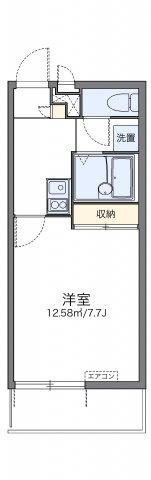 レオパレスピュアハイツ学研台の間取り