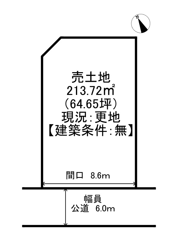 姫路市坊主町／売土地の土地図