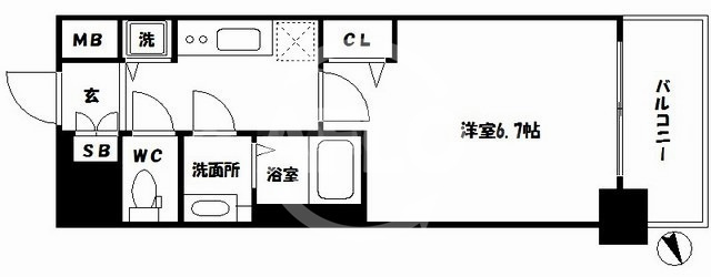 プレサンス立売堀パークシティの間取り|プレサンス立売堀パークシティ　間取り