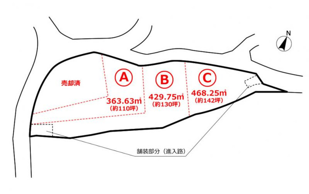 【土地図】 | 熱海市下多賀　売地　B区画