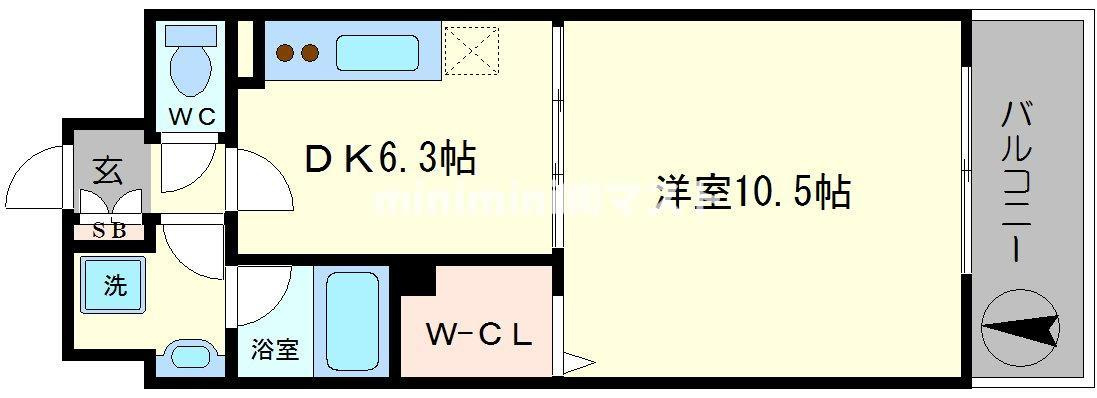 グランドゥール敷津の間取り