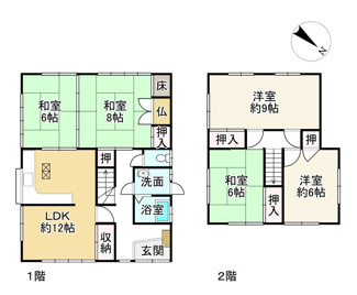 【間取り】 | 近江八幡市白鳥町　中古戸建