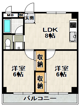 メゾンイン宝塚の間取り