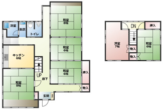 【間取り】 | 大館市芦田子字芦田子・中古住宅