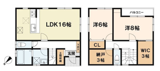 【間取り】 | 近江八幡市川原町1丁目　中古戸建