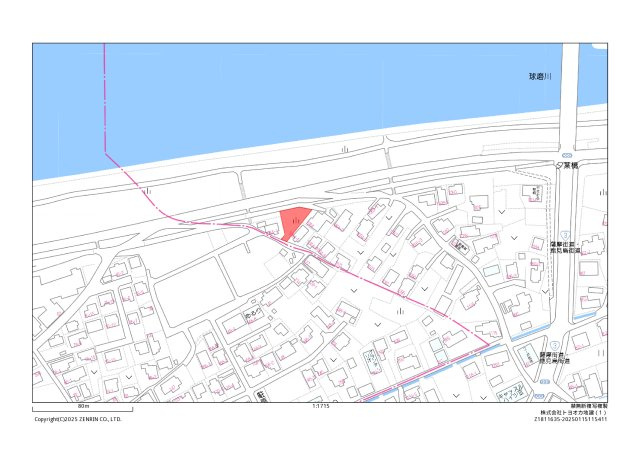 高下西町売り土地の地図
