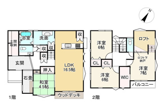 【間取り】 | 近江八幡市西元町　中古戸建