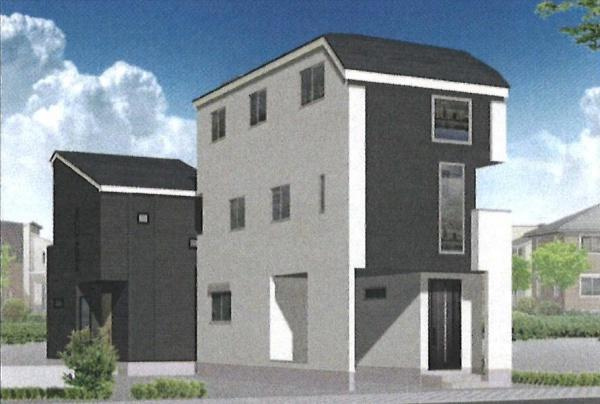 横浜市港北区大倉山５丁目の新築一戸建の外観|完成イメージのパースになります。
同仕様物件もご案内可能です！