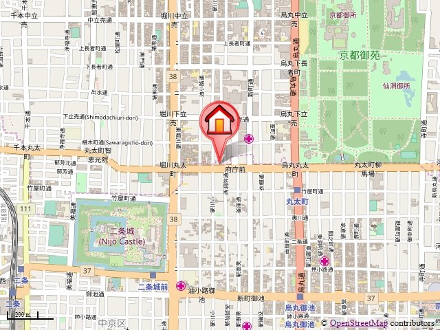 ヴェルメゾン御所西の地図