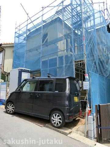八千代台北１２丁目　新築戸建の外観|八千代台北１２丁目　新築戸建　令和６年９月中旬完成予定　R6.7.10撮影
