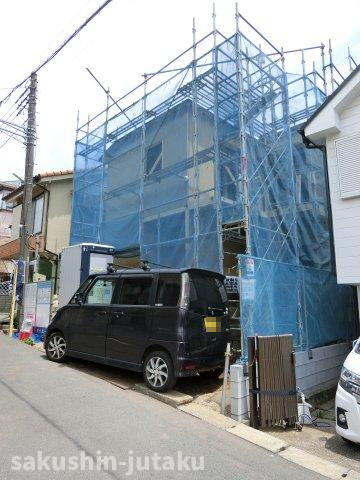 八千代台北１２丁目　新築戸建の外観|八千代台北１２丁目　新築戸建　令和６年９月中旬完成予定　R6.7.10撮影