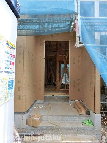 八千代台北１２丁目　新築戸建の外観|八千代台北１２丁目　新築戸建　令和６年９月中旬完成予定　R6.7.10撮影