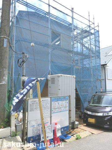 八千代台北１２丁目　新築戸建の外観|八千代台北１２丁目　新築戸建　令和６年９月中旬完成予定　R6.7.10撮影