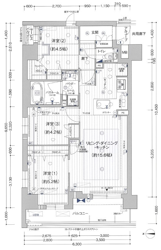 プレサンスロジェ京都御所西の間取り
