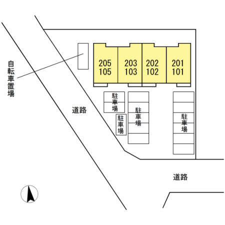 ヴィルヌーブ野路の区画図