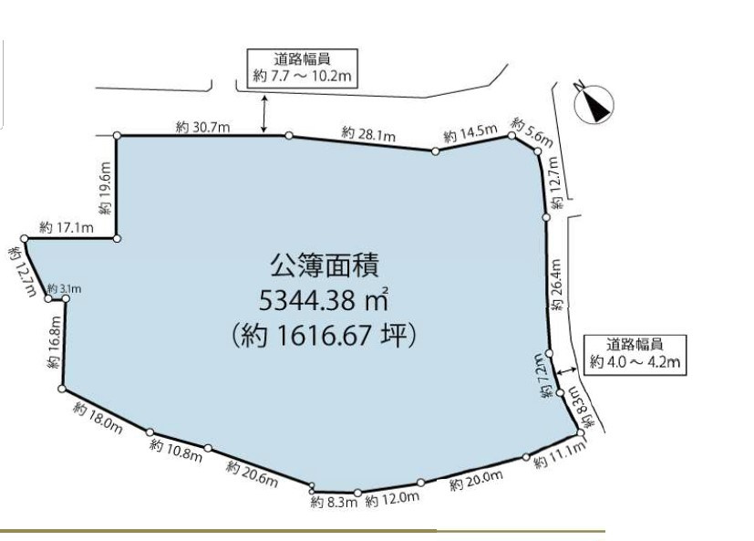 野洲市上屋　売土地の土地図