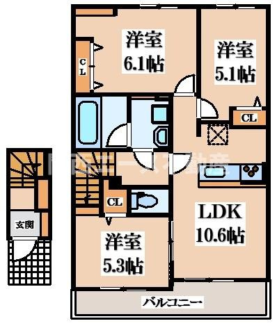 【間取り】 | アット横小路