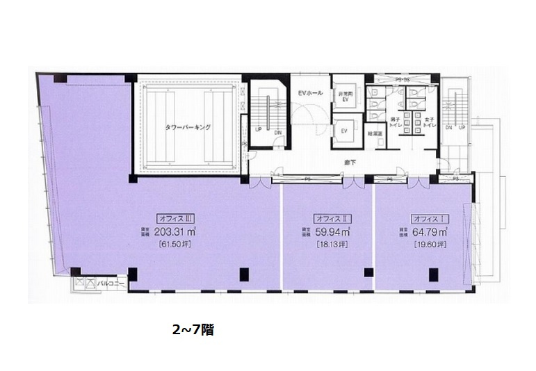 名駅イーストビル【　名古屋の貸事務所・貸オフィス　】の間取り
