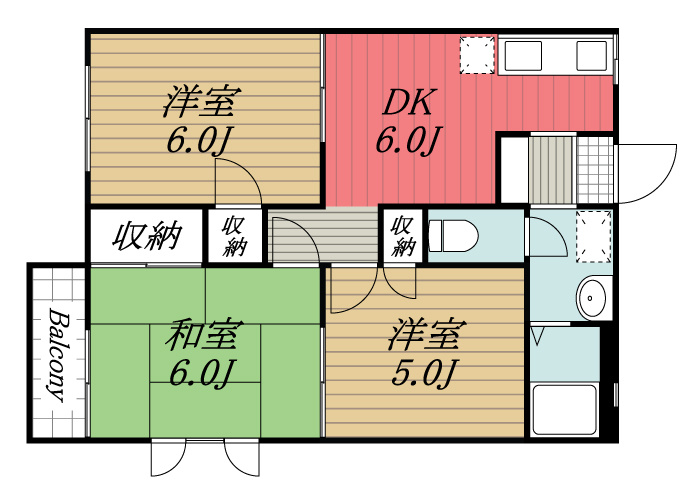 【間取り】 | コーポ川島