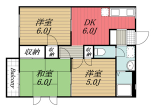 【間取り】 | コーポ川島