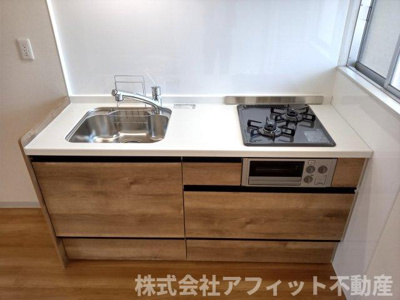 【キッチン】 | ハイネス田中Ⅱ　 A棟 | 2口ガスコンロ