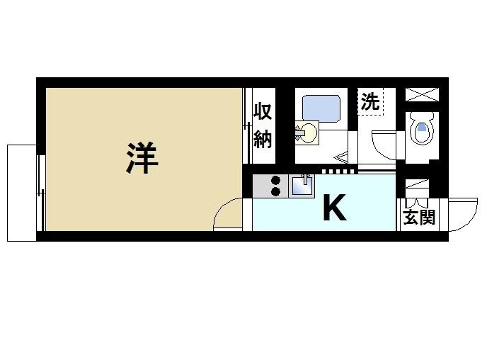 レオネクストビー　シェルの間取り|1Kのお部屋です