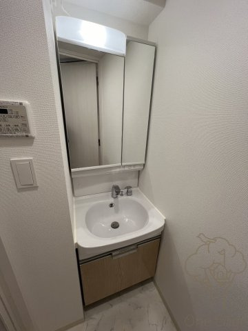 アドバンス大阪城北グレカーレの独立洗面台