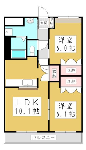 【間取り】 | ディアフレンドＫＯＩＺＵＭＩ