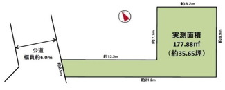 【土地図】 | 鶴ヶ島市羽折町　建築条件なし売地　東武東上線『坂戸駅』徒歩19分　【長久保小学区】