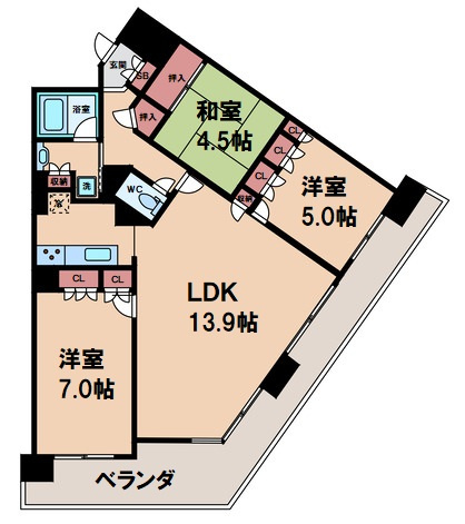 【間取り】 | エル・セレーノ上本町レジデンス
