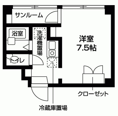 ファインブルーム丹波橋の間取り|代表的な間取りです。
