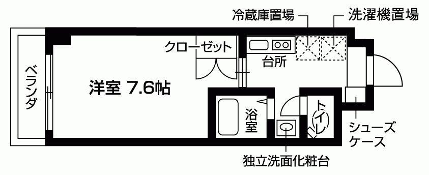 エアフォルク竹田の間取り|代表的な間取りです。