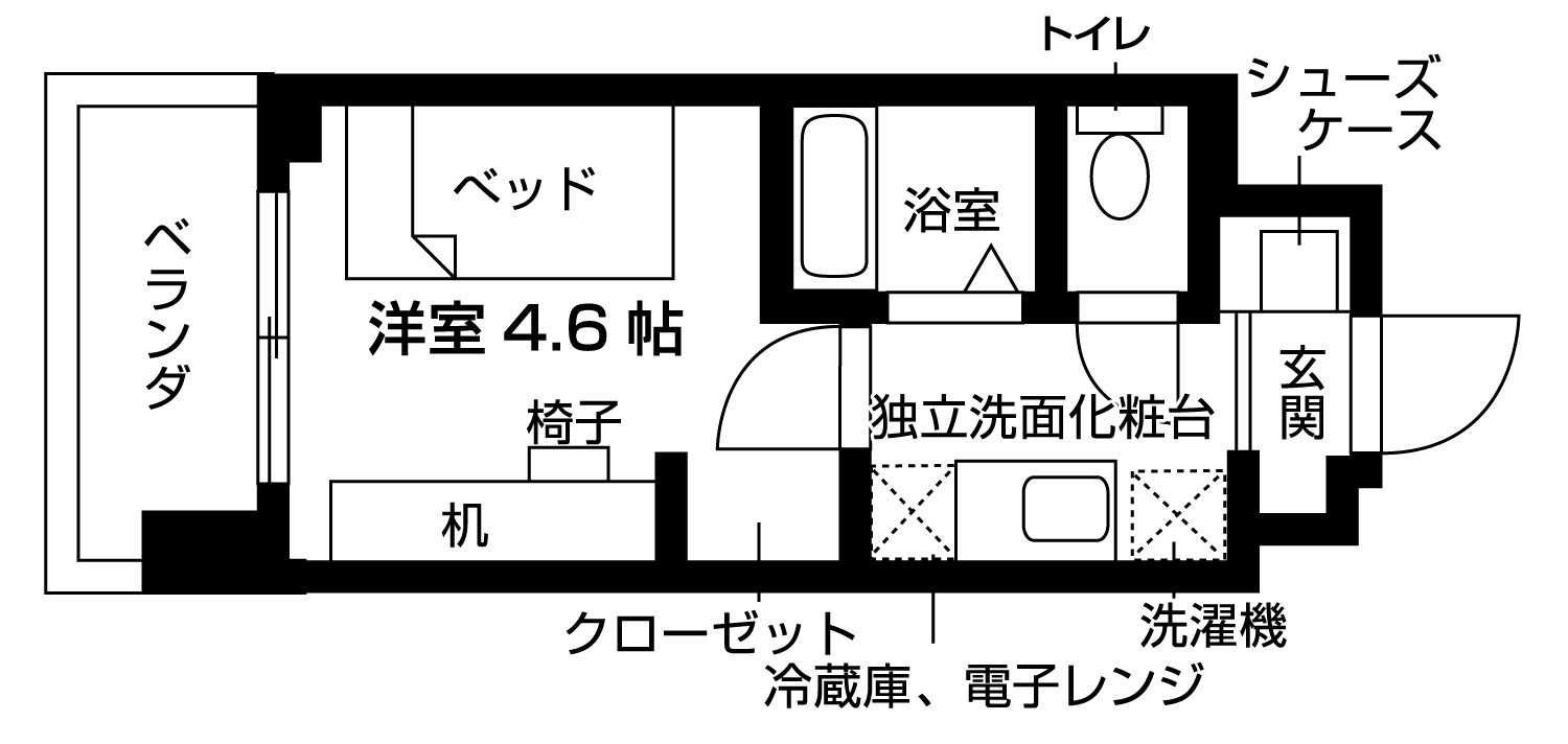 キャンパスヴィレッジ京都伏見の間取り|代表的な間取りです。