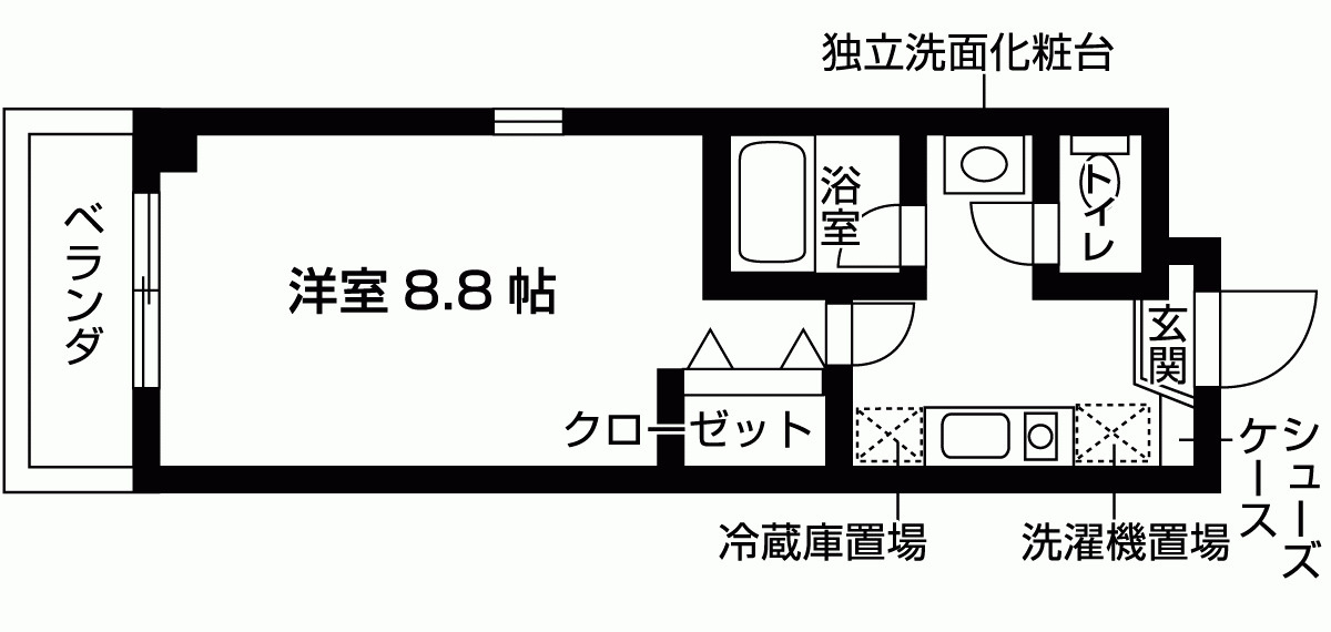 グラシアスの間取り|代表的な間取りです。