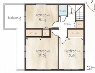 【間取り】 | 春日部市中央3丁目 中古戸建て | 2階