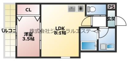ジーメゾン寝屋川秦町ルシェールの間取り