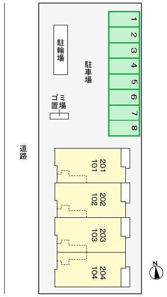 ウィステリアタウンⅧの区画図