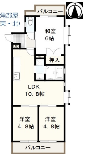 【間取り】 | 長瀬レーベンハイム