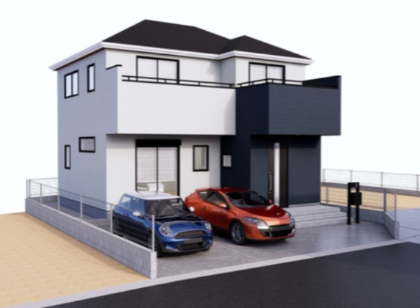 あきる野伊奈第4期　新築分譲住宅　4号棟／全7棟の外観パース