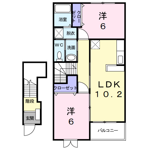 202号室間取り
