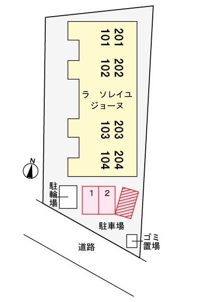 ラ　ソレイユ　ジョーヌの区画図